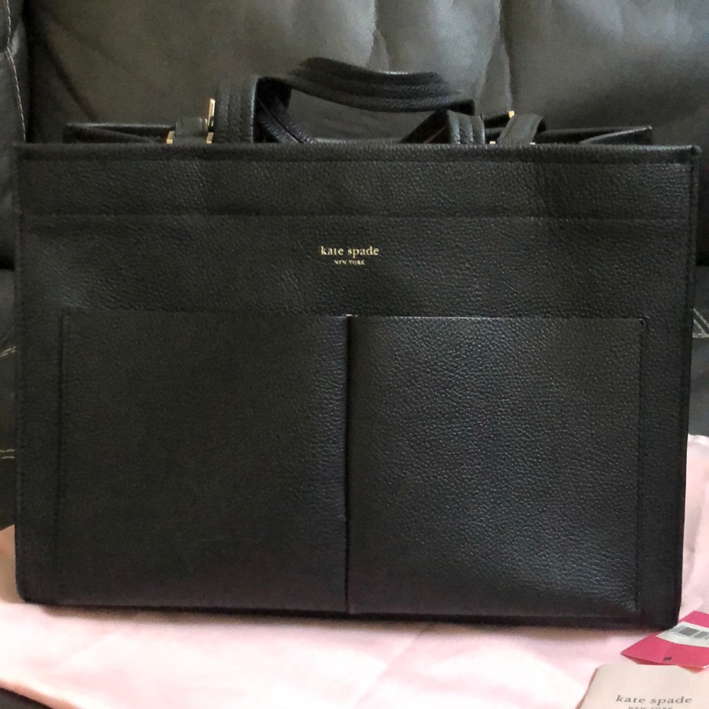 Kate Spade Sam Large Pocket Satchel Black RV $398